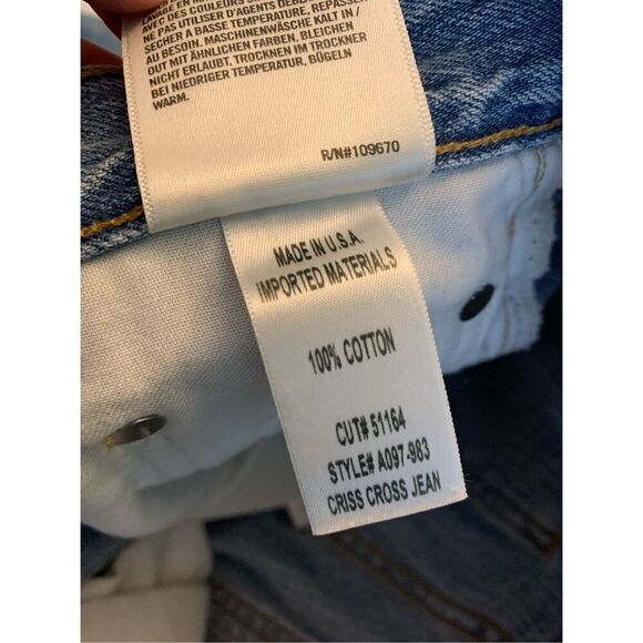 AGOLDE Criss Cross Jean A097-983 women's size 24 - Picture 7 of 7